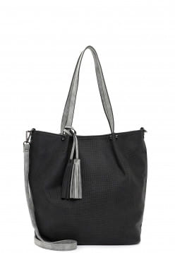 EMILY & NOAH Shopper Bag in Bag Surprise groß Schwarz 331108 black grey 108